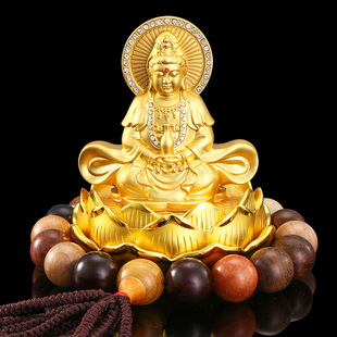 汽车摆件合金双面千手观音如来佛香水座车内车上饰品车载摆件装 饰