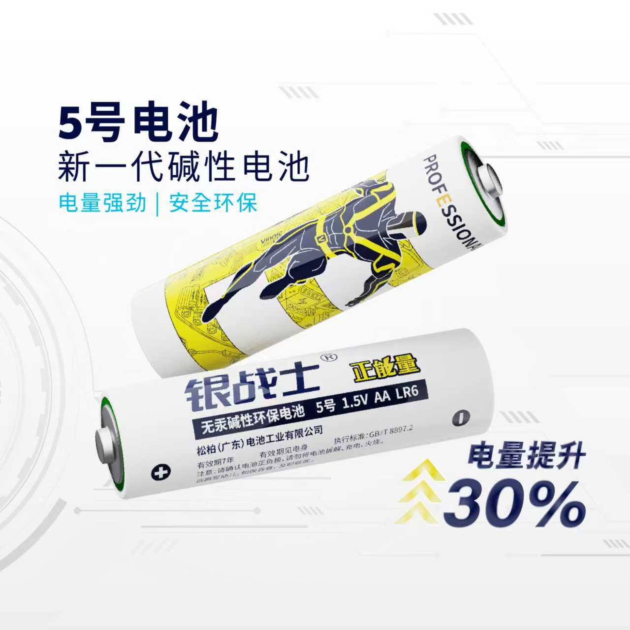 5号/7号碱性电池银战士/vinnic
