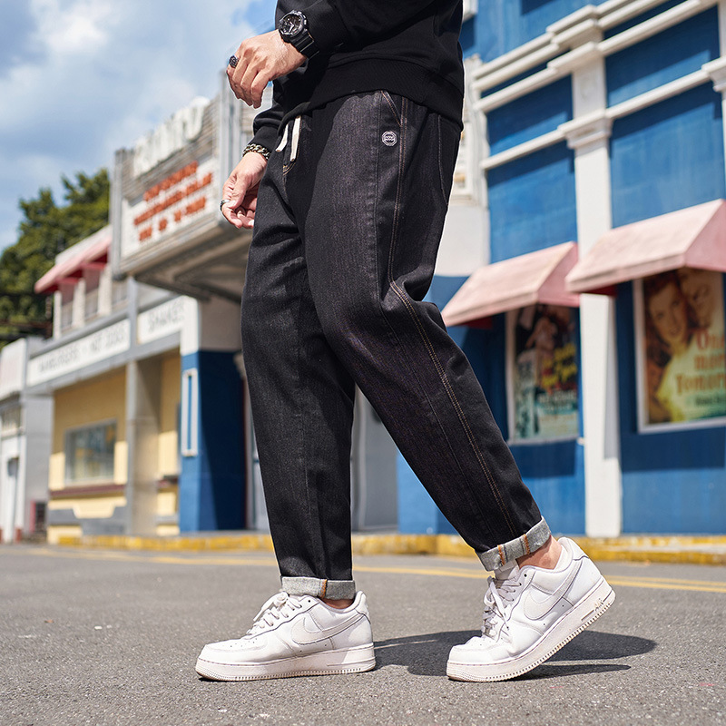 潮牌大码下装肥佬裤加大加肥宽松秋装新品经典休闲百搭刺绣牛仔裤