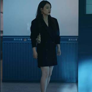 原版人之初马思纯吴飞飞同款西装连衣裙v领收腰西服裙子女衣服潮