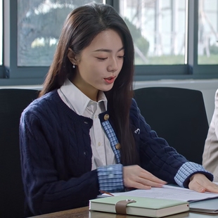 原版骄阳似我赵今麦聂曦光同款毛衣外套秋冬拼接针织衫上衣女衣服