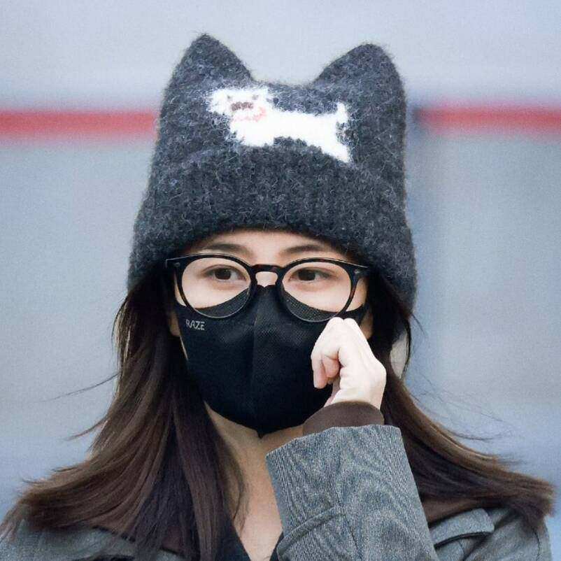 原版2026春晚彩排白鹿同款针织帽子男女ins秋冬印花毛线帽冷帽潮