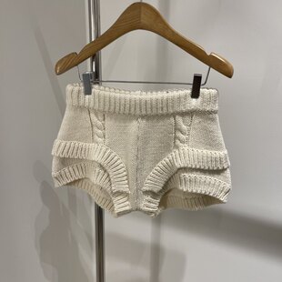 原版韩国东大门秋冬款美式辣妹针织毛线短裤女百搭修身显瘦休闲超