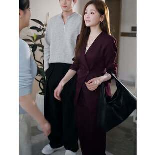 原版短剧复燃邓灵枢程嘉穗同款西装套装商务西服外套西裤女衣服潮