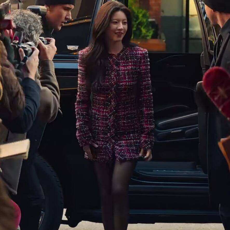 原版韩剧爱情怎麽翻译高允真车茂熙同款小香风洋装圆领女衣服潮,女装/女士精品,礼服/晚装,淘宝优惠券,粉丝福利购,淘宝优惠卷