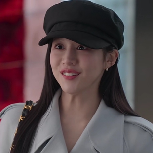 原版韩剧爱情怎么翻译高允真车茂熙同款帽子女贝雷帽鸭舌帽百搭潮