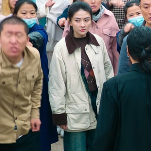 原版罚罪2梁洁文江燕同款夹克外套秋冬翻领拼接开衫上衣女衣服潮