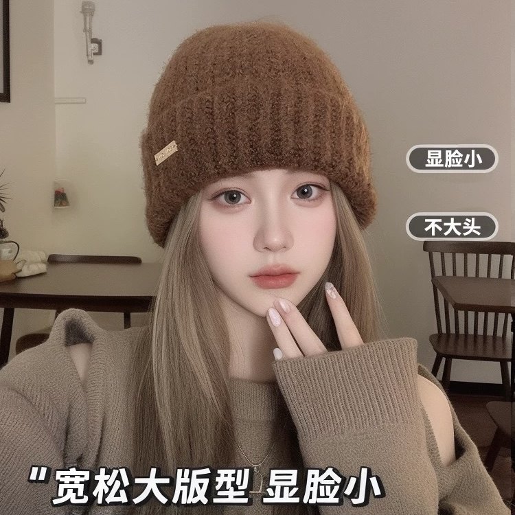 原版东北零下40度哈尔滨雪乡旅游毛线帽子女羊毛针织帽护耳冷帽潮