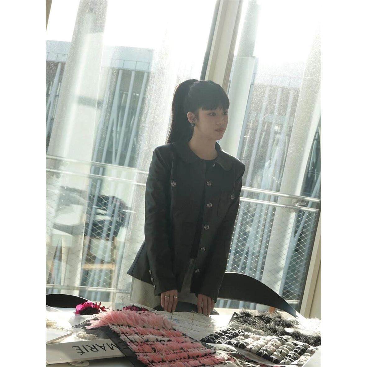 欧洲爱情怎么翻译高允真jennie同款复古修身夹克黑色翻领pu皮衣外,女装/女士精品,礼服/晚装,淘宝优惠券,粉丝福利购,淘宝优惠卷