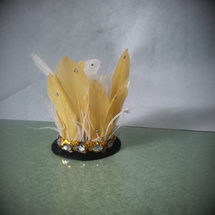 古典舞蹈灵羽少儿舞台演出表演发饰掷羽舞羽毛舞蹈头饰独舞头饰