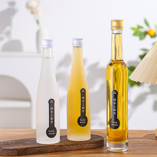 新款上市330ml-375ml高端玻璃空酒瓶果酒瓶米酒瓶红酒瓶自酿酒瓶