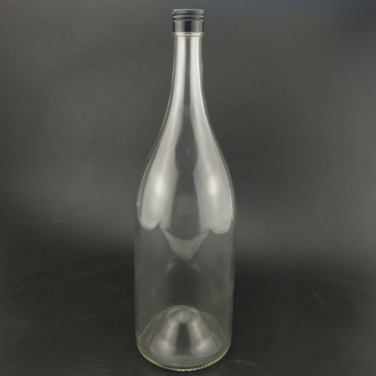新款加厚1500ml大肚透明丝口三斤装红酒瓶葡萄酒瓶自酿酒瓶香槟瓶