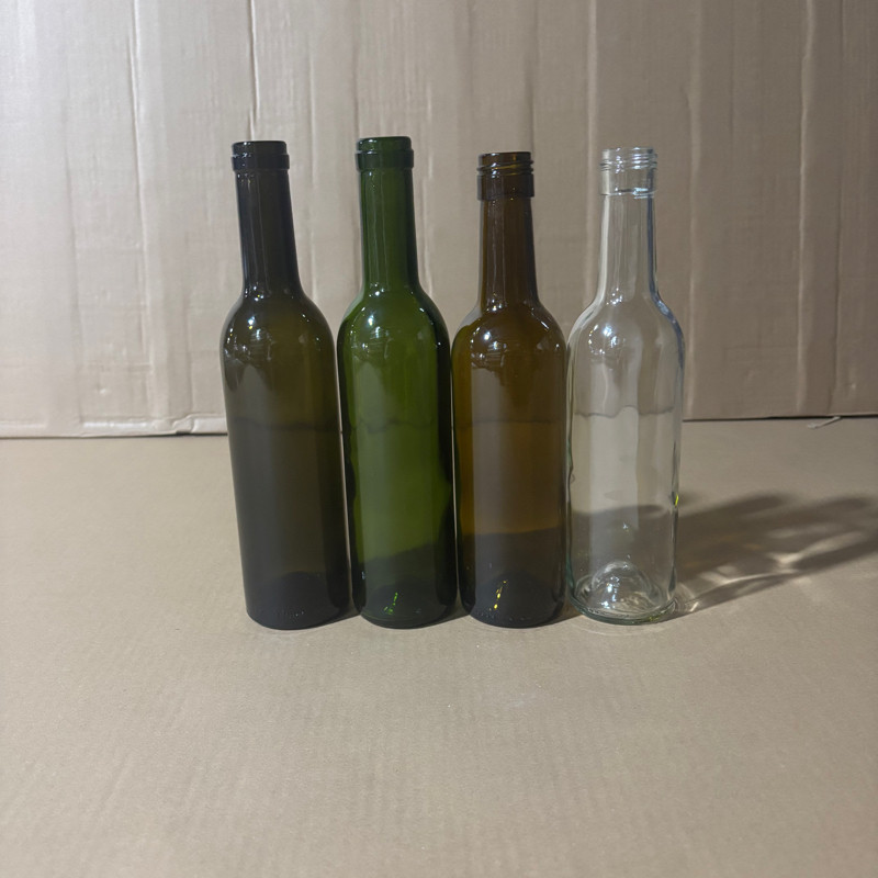 375ml红酒瓶褐色透明葡萄酒瓶自酿酒瓶玻璃空酒瓶果酒瓶酵素瓶