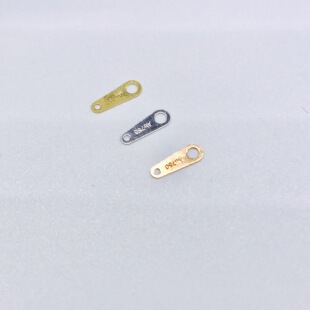 18K金连接牌日本牌骨头牌AU750项链牌K金项链连接牌 字印牌