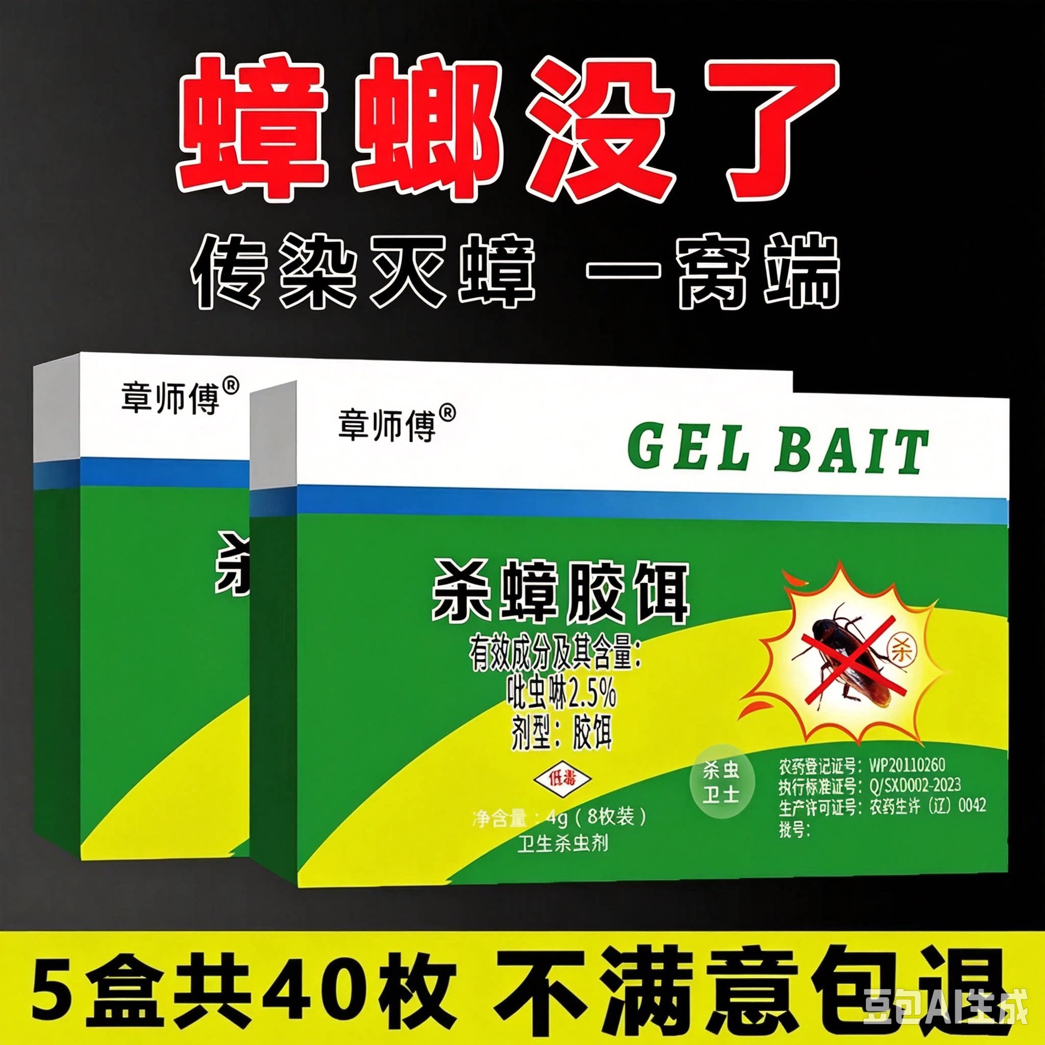 蟑螂药非无毒家用强效第一名窝端杀虫剂（卫生农药）