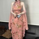 画报夫人原创自制春款 娘娘粉 国风清冷新中式 显瘦旗袍