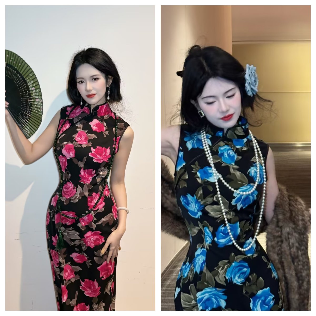 画报夫人原创新中式美艳手工旗袍港工乔其纱旗袍 百花争艳合集,女装/女士精品,旗袍,淘宝优惠券,粉丝福利购,淘宝优惠卷