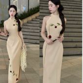 画报夫人原创自制手工立体玫瑰花新中式 诗音玫瑰 白色旗袍