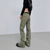 裤 2025休闲修身 女登山裤 工装 徒步户外裤 子运动加薄绒微喇叭冲锋裤