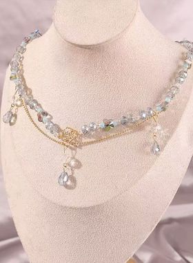 简约风小众气质水晶轻奢锁骨链