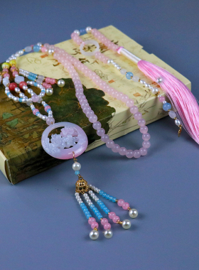 新中式汉服马面裙璎珞背云项链