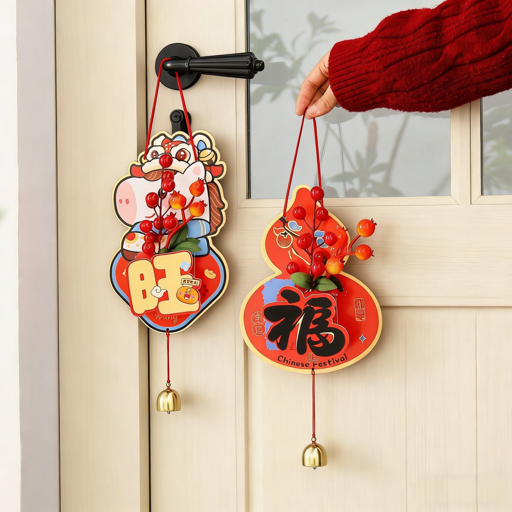新年装饰挂件2026新款马年氛围布置春节红果挂饰房间卧室门挂用品,节庆用品/礼品,挂饰/生肖挂饰,淘宝优惠券,粉丝福利购,淘宝优惠卷