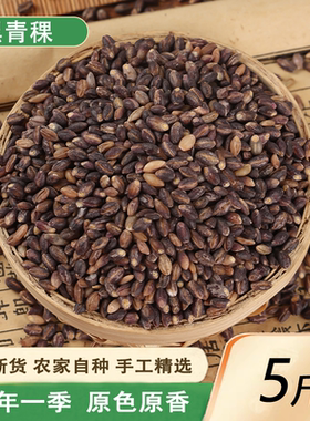 黑青稞米煮粥5斤高原去皮生黑色青稞麦食品杂粮包邮