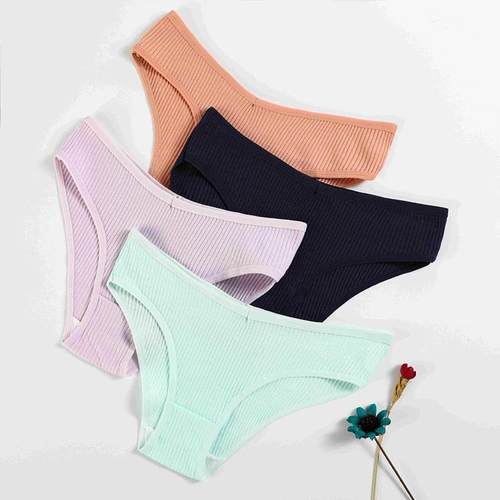 Underpants For Women Cotton Panties Solid Girls Underwear