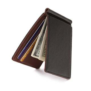 ses PU Leather Money Clips Sollid Thin Wallet For Men Purses