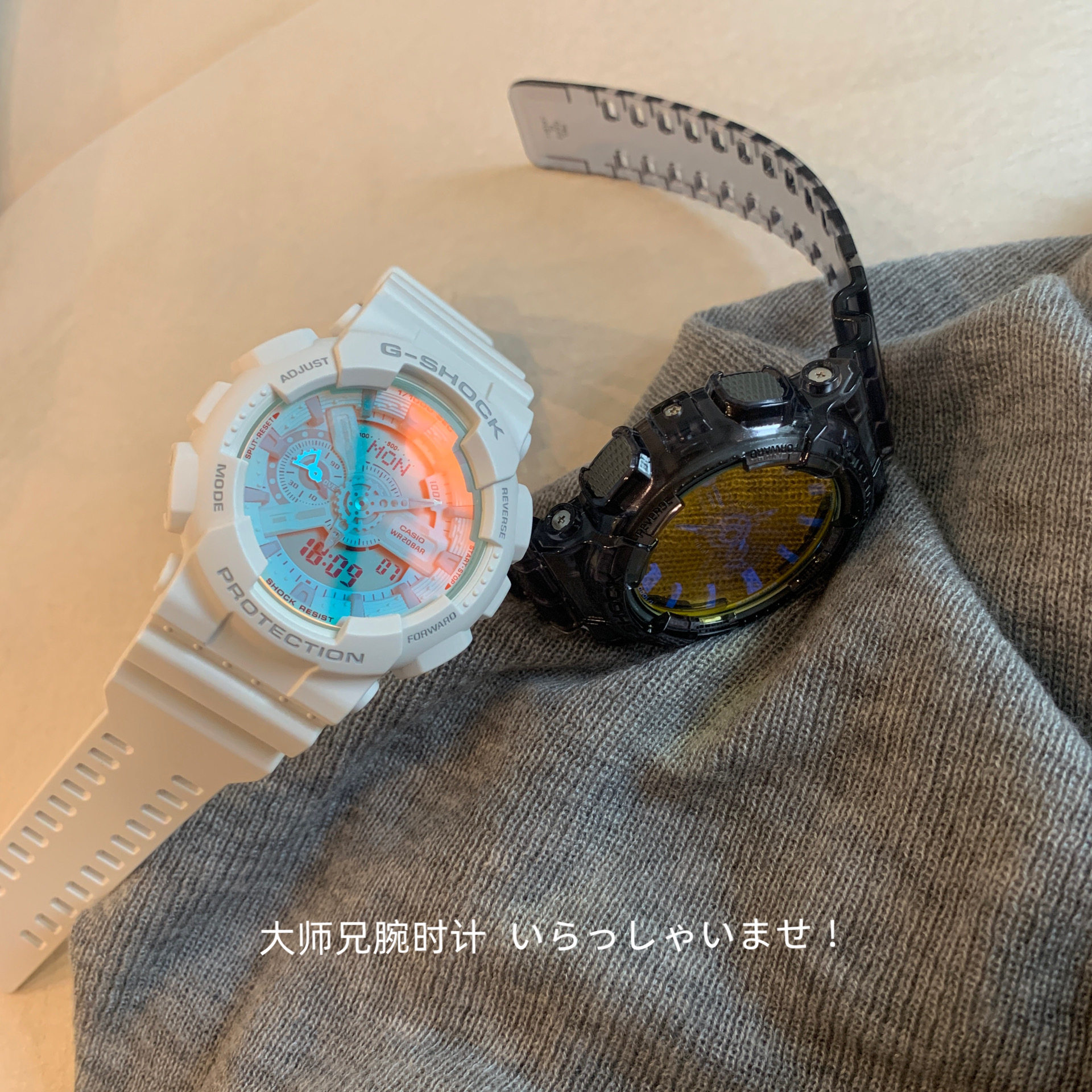 日本直邮｜沙滩系列Casio卡西欧G-shock奶白色大表盘防水运动手表