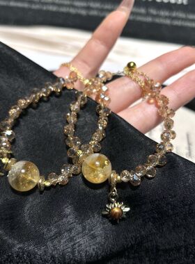 超仙施家华子水钻水晶手链 水晶手串手饰 手链串珠 天然水晶手链