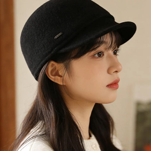 玛诗杜秋冬羊毛呢报童帽女款