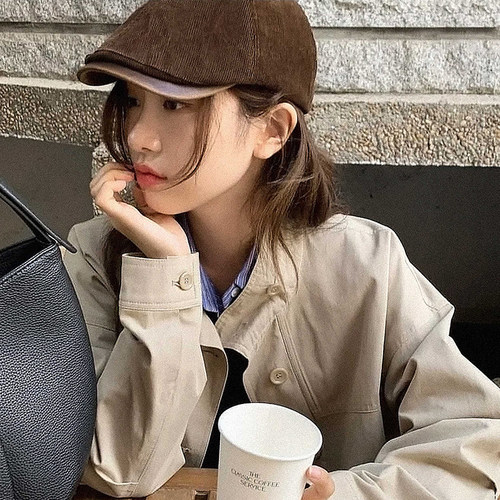 MUSTKOO/玛诗杜休闲春秋ins时尚女韩网红画家帽复古前进帽MH-6816