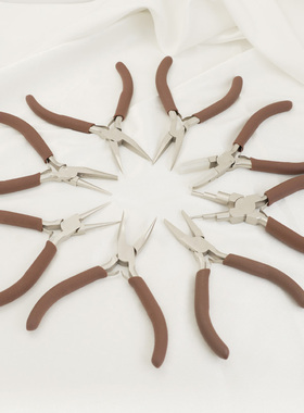 进口碳钢手工珠宝钳尖嘴圆嘴尖头钳弯嘴钳等多功能手作diy绕线钳