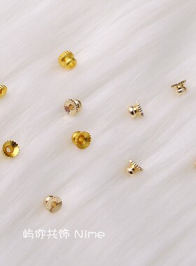 14k包金保色车轮帽子4mm珠托花帽diy饰品串珠手串配饰手工隔珠