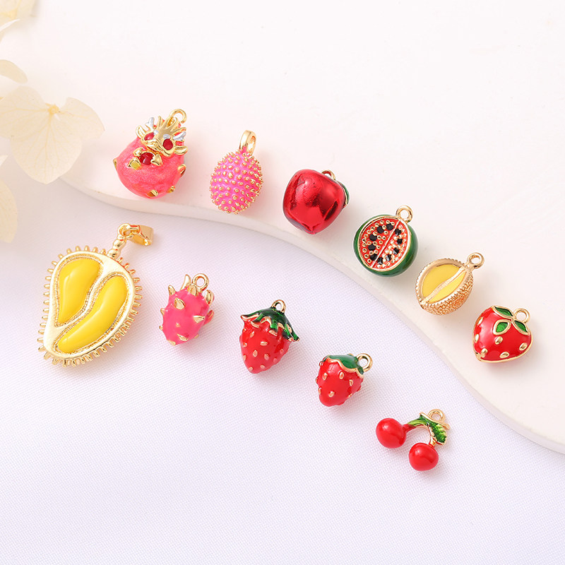 铜镀真金可爱迷你水果大合集吊坠DIY手工饰品手项链耳饰挂件配件,饰品/流行首饰/时尚饰品新,其他DIY饰品配件,淘宝优惠券,粉丝福利购,淘宝优惠卷