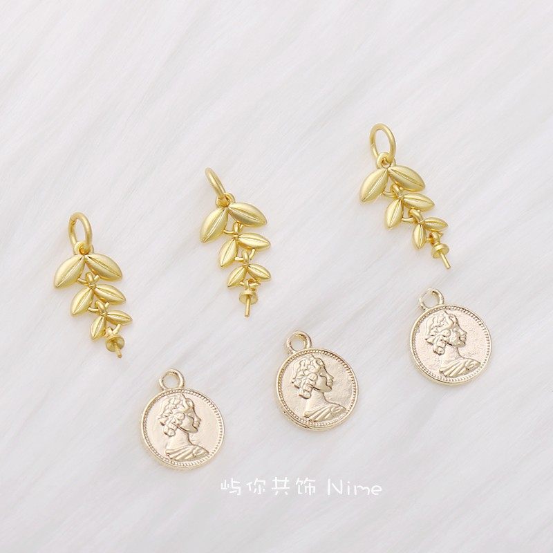 18k哑金保色双面麦穗吊坠人像圆牌吊饰手链项链diy耳坠饰品配件,饰品/流行首饰/时尚饰品新,其他DIY饰品配件,淘宝优惠券,粉丝福利购,淘宝优惠卷