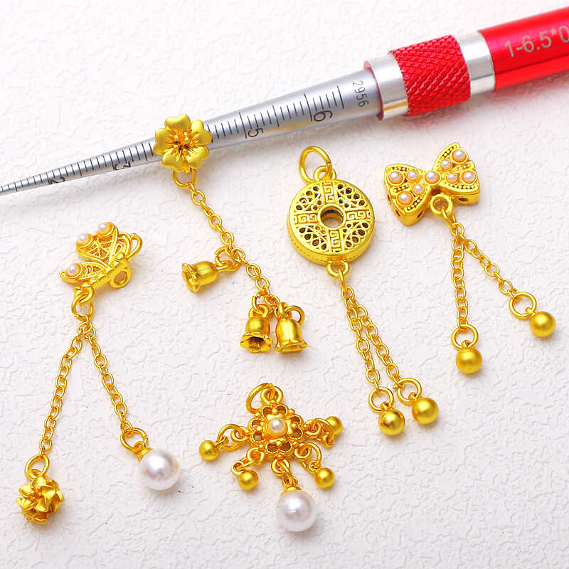 保色diy古法金饰品配件贝珠