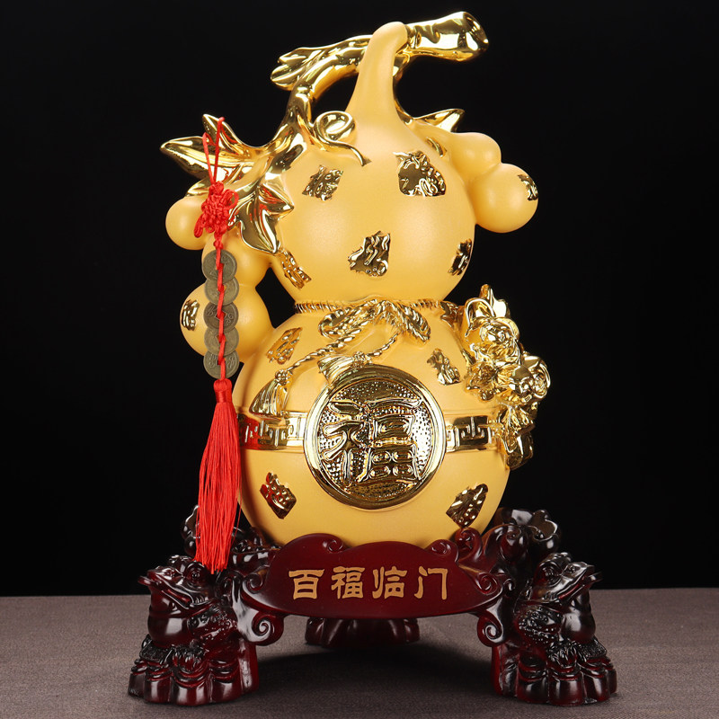百福临门葫芦摆件风水招财客厅电视酒柜玄关新房装饰乔迁开业礼品,家居饰品,国学摆件,淘宝优惠券,粉丝福利购,淘宝优惠卷