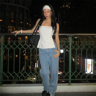 禁欲山本风系带美背遮肚子吊带背心女潮 Sisjuly 极简主义一片式