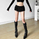 百搭休闲短裤 潮 时髦辣妹复古disco炸街高腰热裤 女 Sisjuly