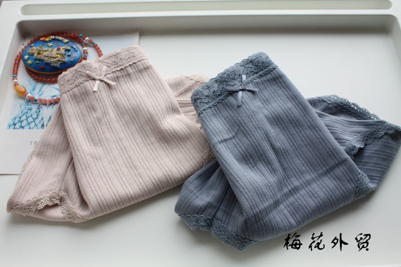 出口日本春夏订单~纯棉舒适透气外贸高腰抗菌全棉女士大码内裤C60