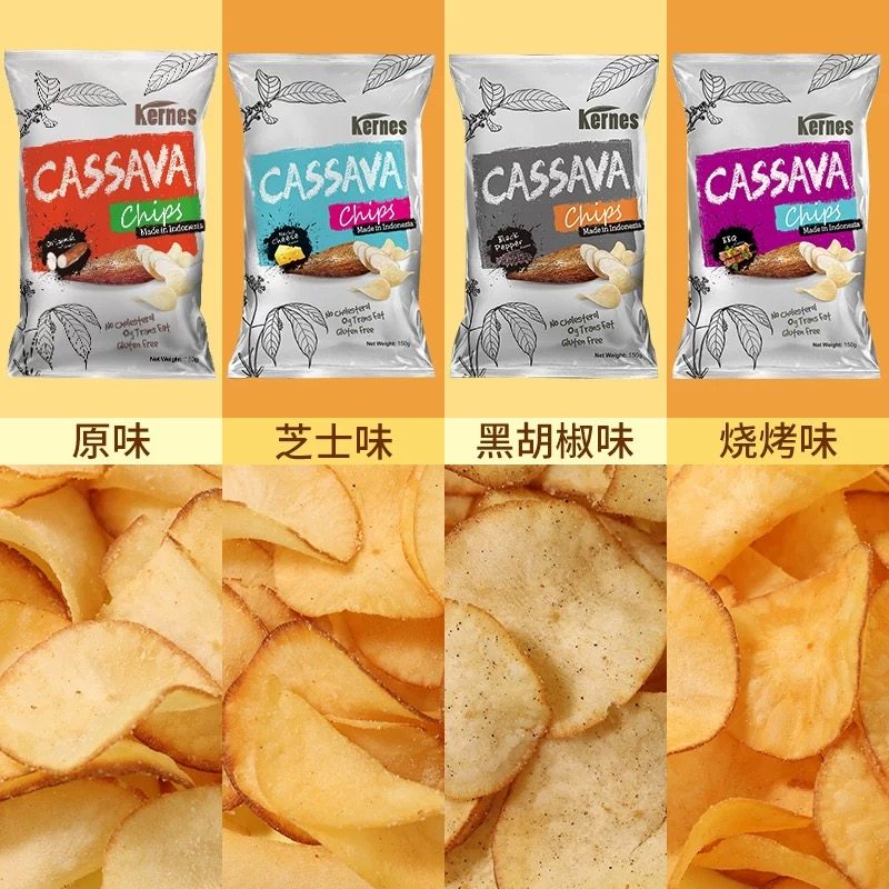 印尼进口克恩兹木薯片125g原味薯片黑胡椒味膨化食品休闲零食小吃,零食/坚果/特产,膨化食品,淘宝优惠券,粉丝福利购,淘宝优惠卷