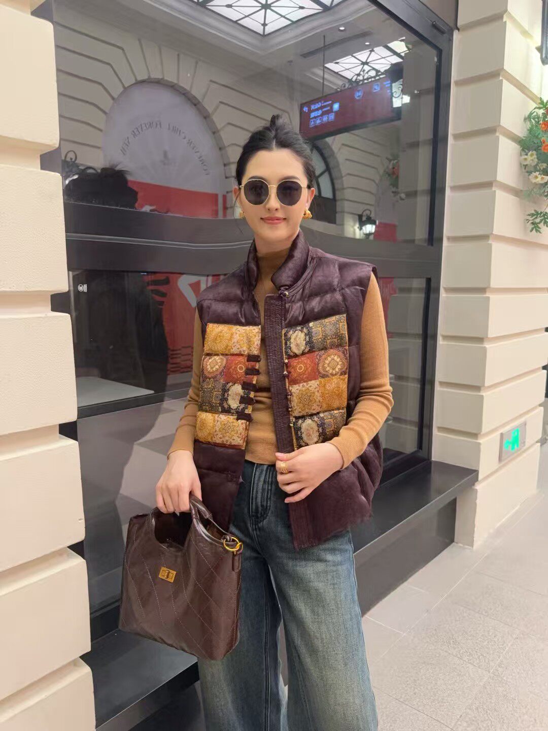 特价 福利 DT.Dong 2025秋冬新款时尚拼接提花鹅绒羽绒服马甲外套