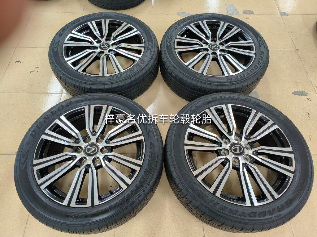 22寸雷克萨斯LX600原厂轮毂无磕碰无划伤邓禄普 265/50R22轮胎