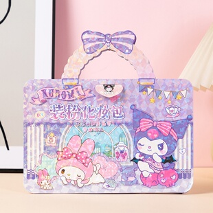 艾莎公主装扮化妆包安静书冰雪奇缘儿童手工换装贴纸涂鸦手提化妆