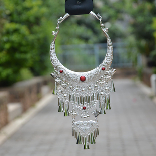 云南民族风特色少数民族藏银景颇族苗族银饰项圈复古舞蹈配饰演出