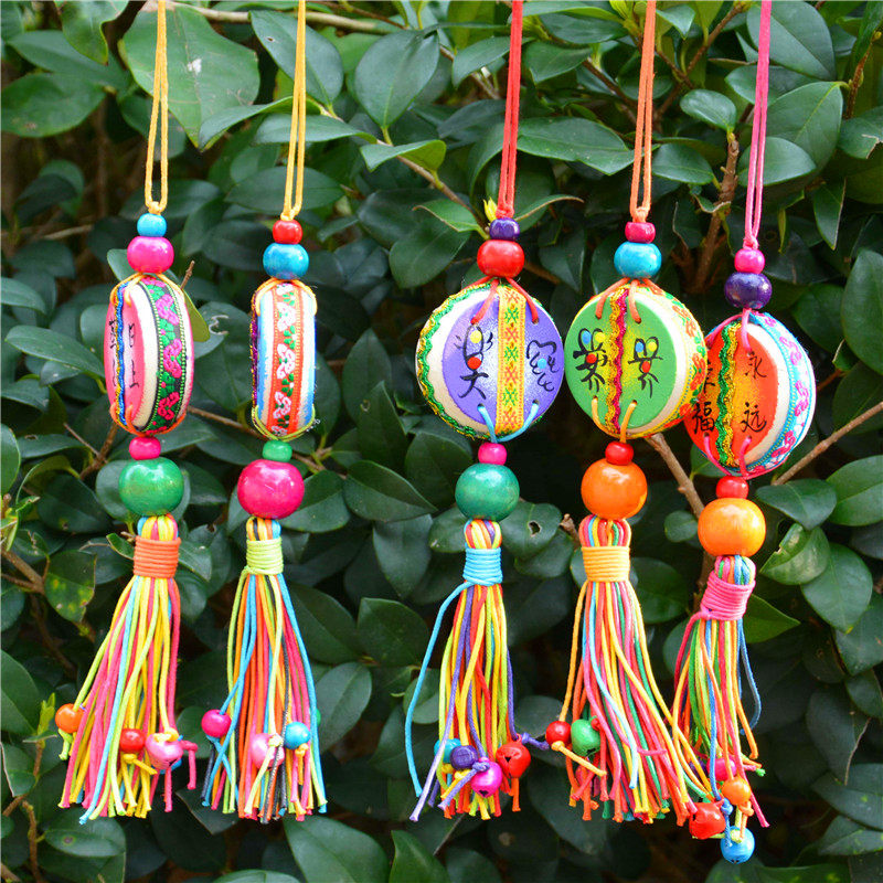 挂饰门饰创意时尚家居墙壁装饰品云南丽江特色小鼓风铃挂件纪念品