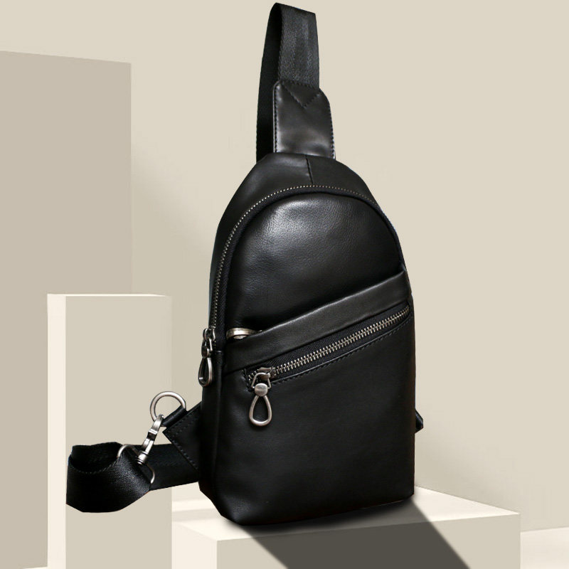 新款男士胸包头层牛皮斜挎包真皮休闲百搭单肩包男包小背包时尚潮,箱包皮具/热销女包/男包,胸包,淘宝优惠券,粉丝福利购,淘宝优惠卷