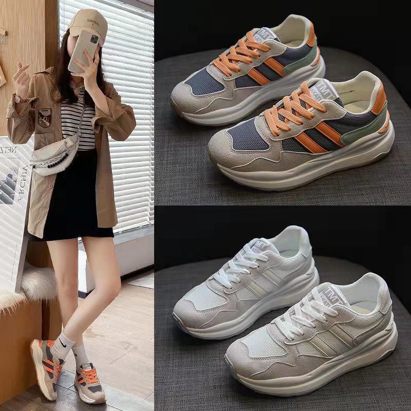 春季女运动鞋新款ins舒适女鞋户外女学生厚底休闲鞋潮流运动板鞋